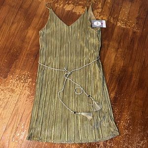 Gold cocktail dress
